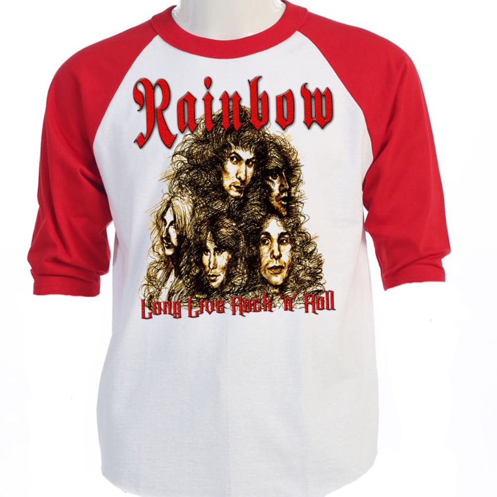 RAINBOW, MENS RED SLEEVE TOUR T-SHIRT T-453
